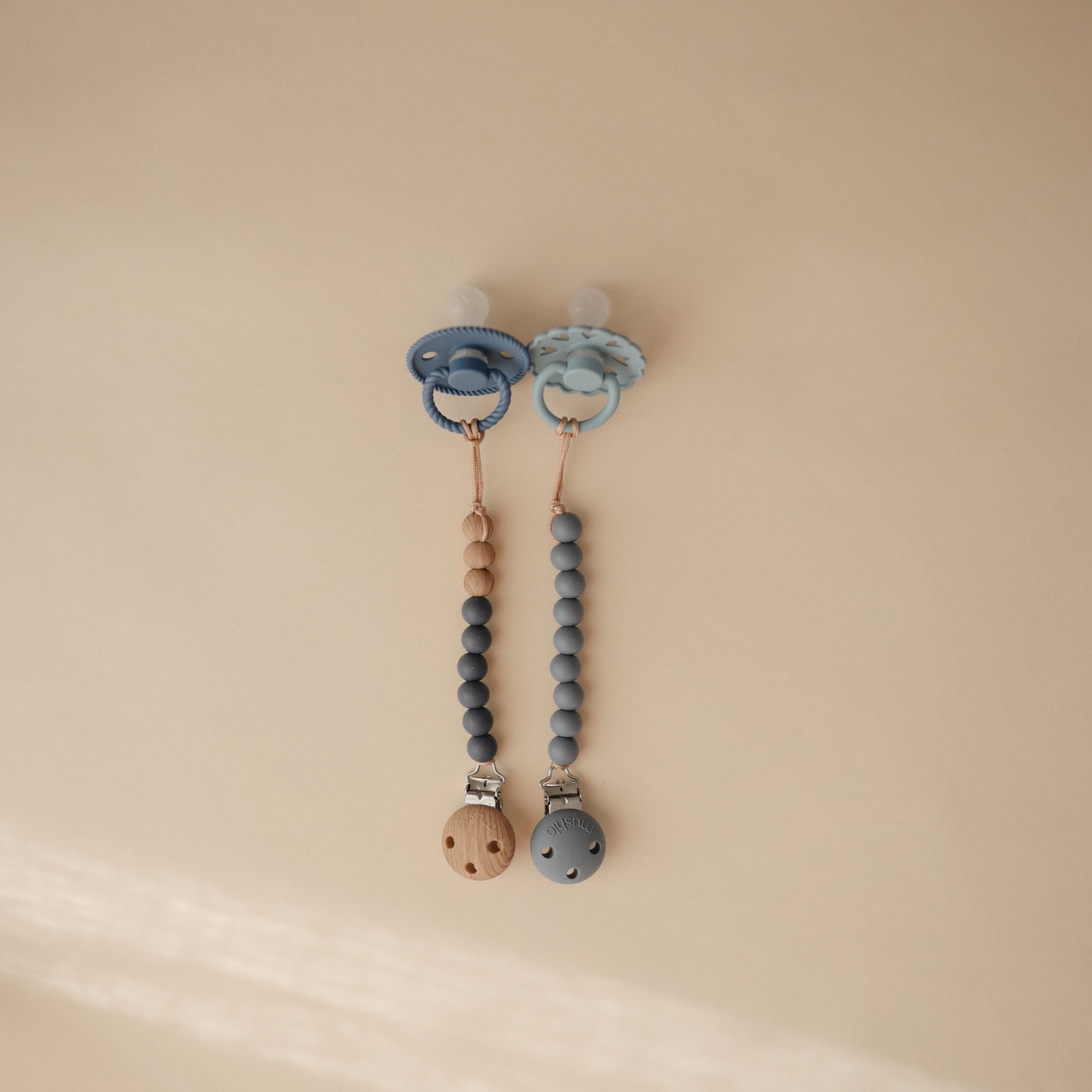 FRIGG Andersen Fairytale Silicone Pacifier 2 - Pack - Tenth & Pine - FRIGG PACIFIERS - 6 - 18 months - Stone Blue/Willow Gray