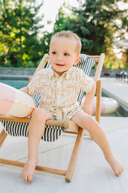 Surfboard Linen Cotton Shorts - Tenth & Pine - 0 - 3