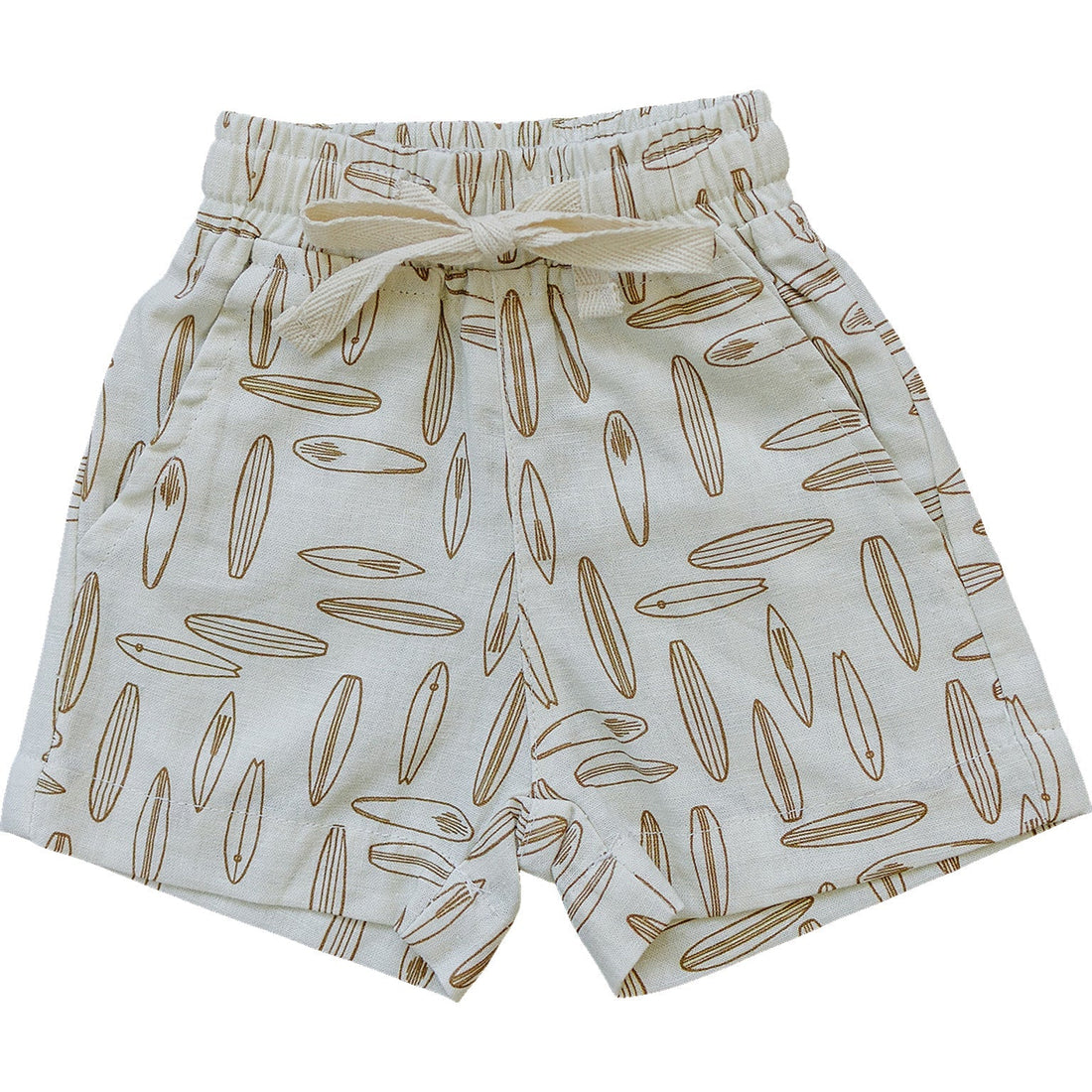 Surfboard Linen Cotton Shorts - Tenth &amp; Pine - 0 - 3