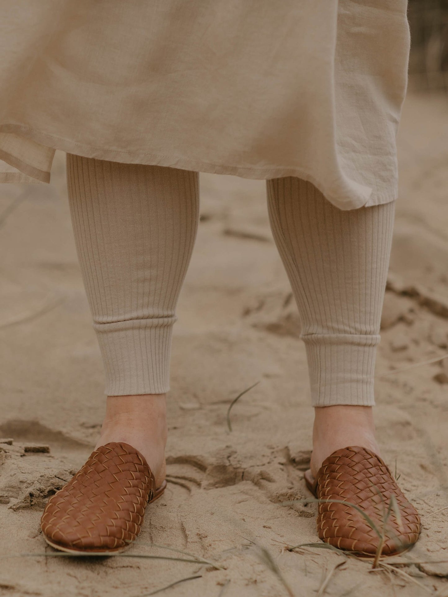 The Ribbed Legging - Women's - Tenth & Pine - Women's Leggings - US 0 - ecru
