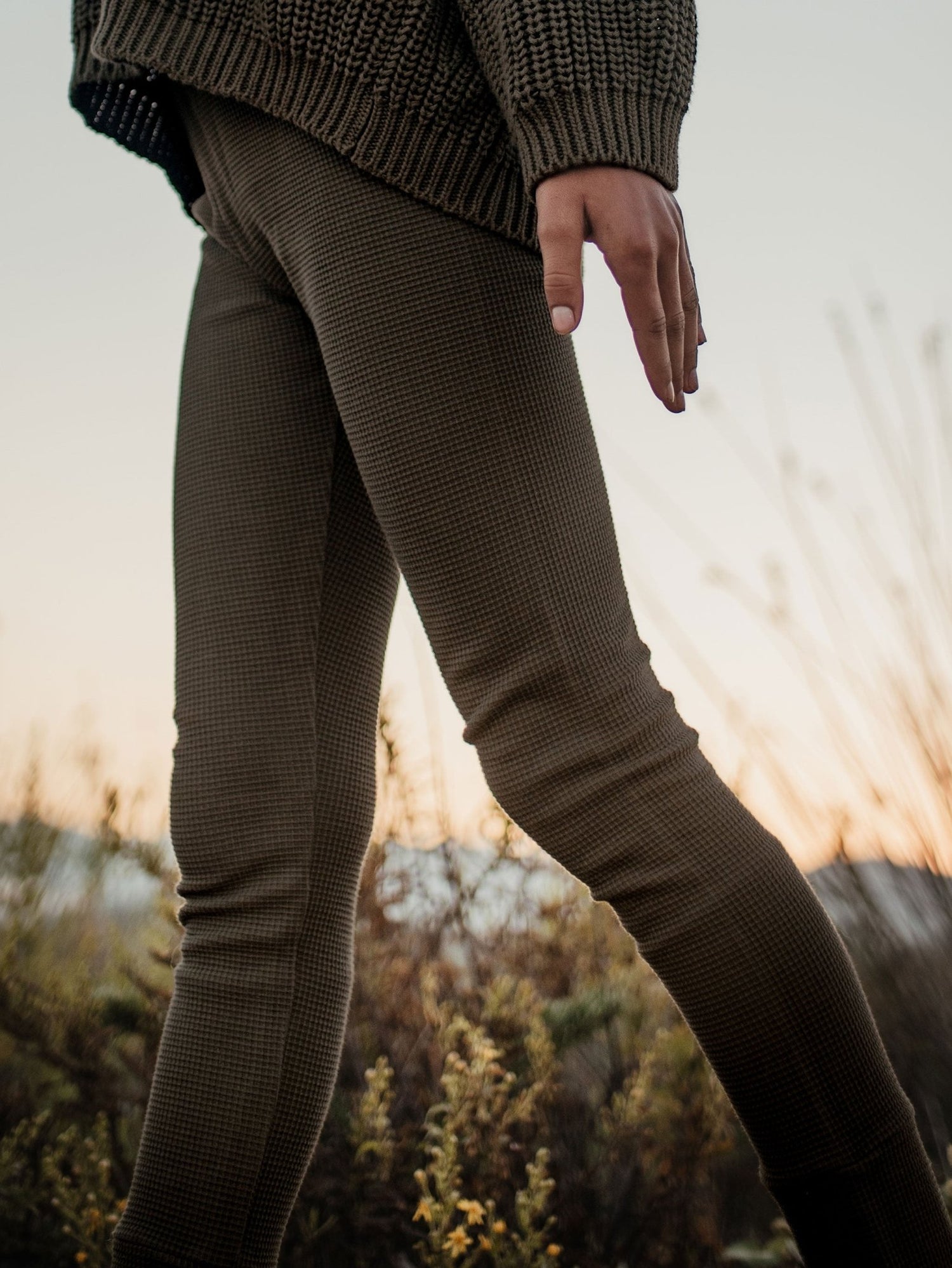 The Waffle Legging - Tenth &amp; Pine - Leggings - 0 - 3 months - camel