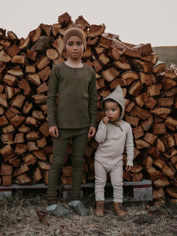 The Waffle Legging - Tenth &amp; Pine - Leggings - 0 - 3 months - camel