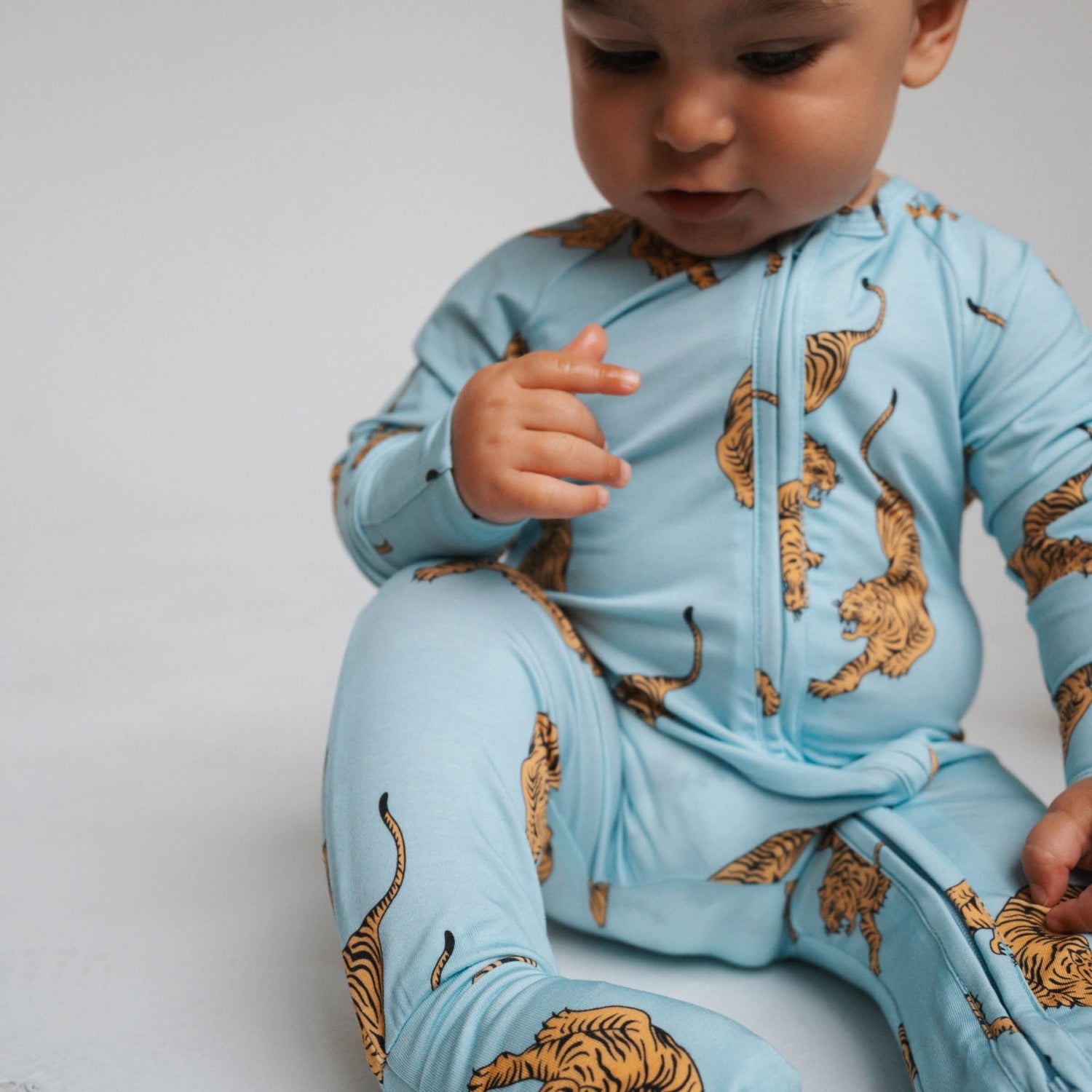 Tigers | Bamboo Zip Romper - Tenth &amp; Pine - Apparel - NB - Brixton.Phoenix
