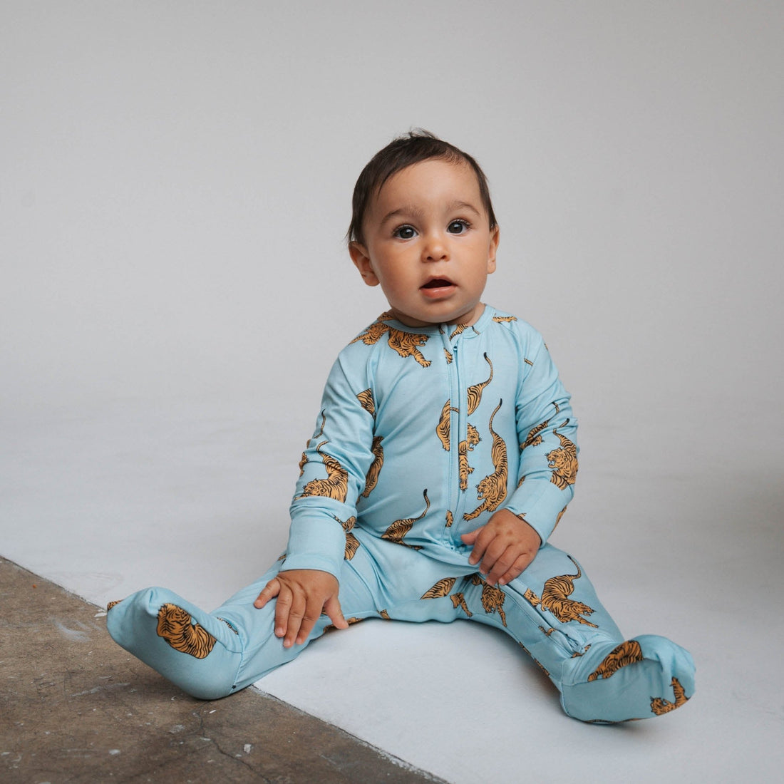 Tigers | Bamboo Zip Romper - Tenth &amp; Pine - Apparel - NB - Brixton.Phoenix