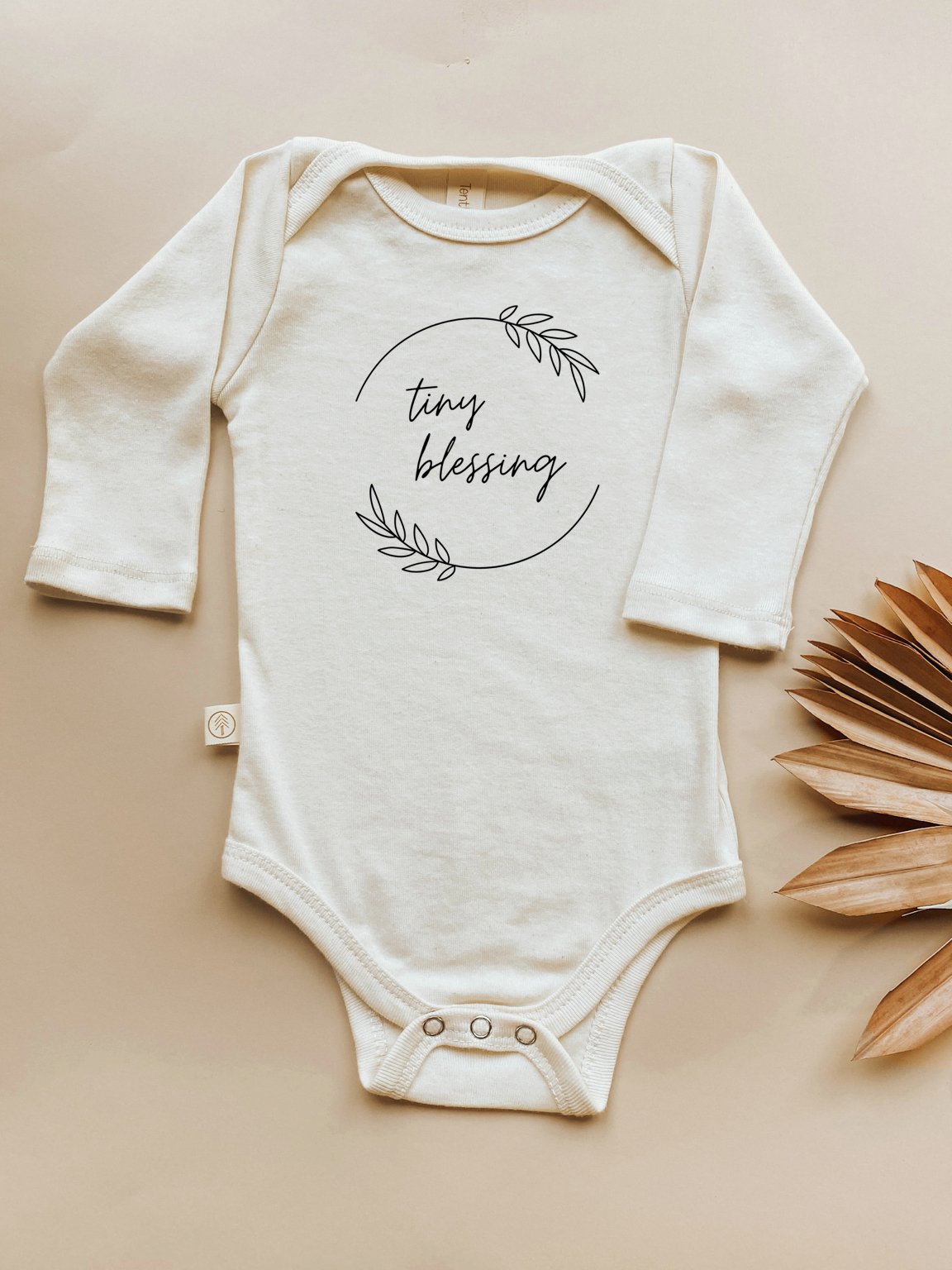 Tiny Blessing - Long Sleeve Organic Bodysuit - Tenth &amp; Pine - Long Sleeve Onesie - 0 - 3M