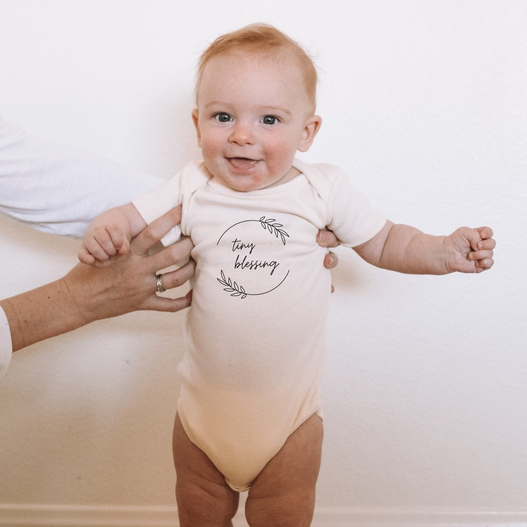 Tiny Blessing - Organic Cotton Bodysuit - Tenth &amp; Pine - Short Sleeve Onesie - 0 - 3M