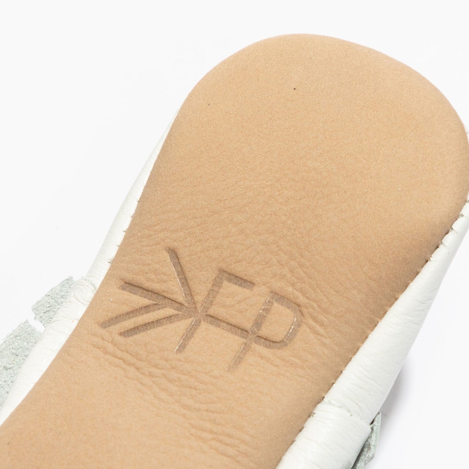 Toasted Bright White Moccasin Baby Shoe - Tenth &amp; Pine - Moccasin - Soft Sole - 1