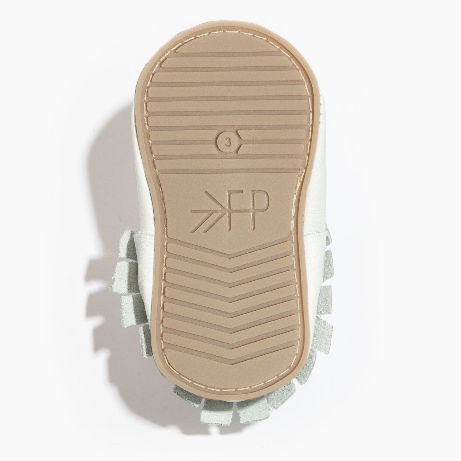 Toasted Bright White Moccasin Baby Shoe - Tenth &amp; Pine - Moccasin - Soft Sole - 1