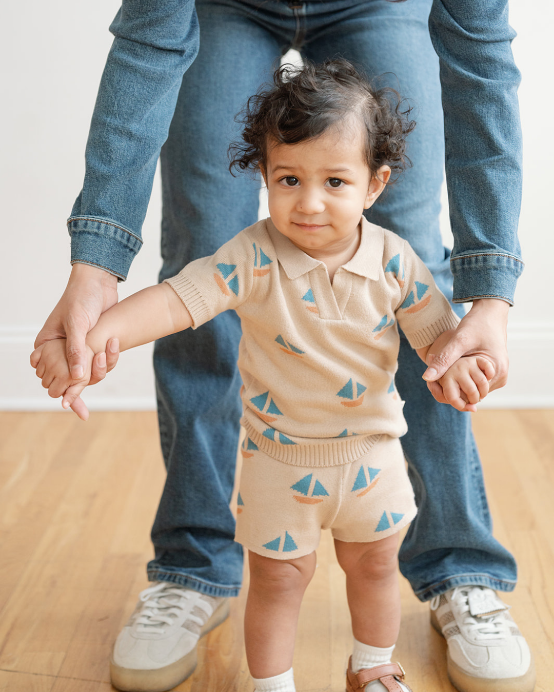 Cameron Knit Polo Sand Dollar