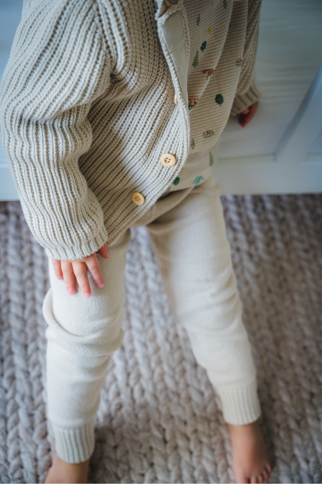 Pima Cotton Knit Jogger in Oatmeal