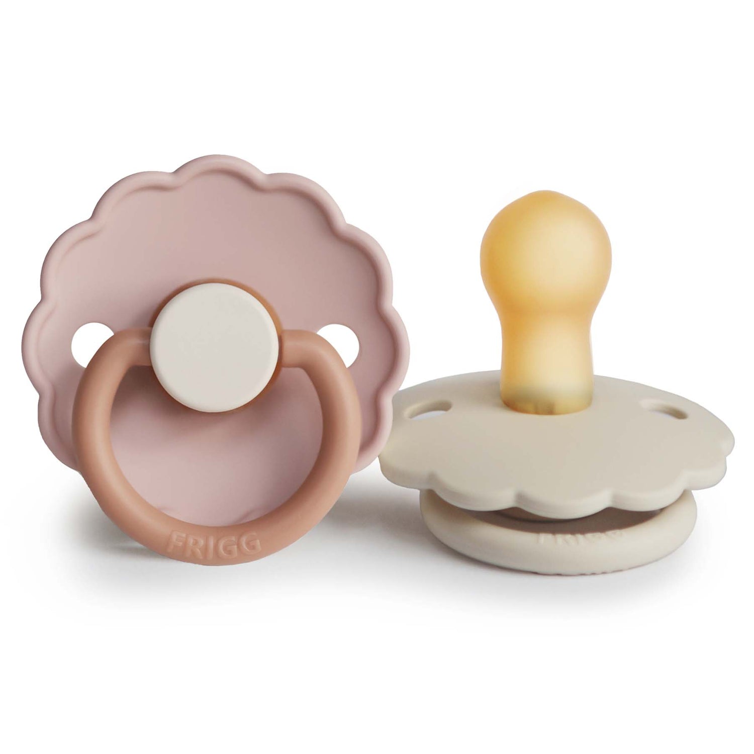 FRIGG Daisy Natural Rubber Pacifier 2 - Pack - Tenth &amp; Pine - FRIGG PACIFIERS - 6 - 18 months - Woodchuck/French Gray