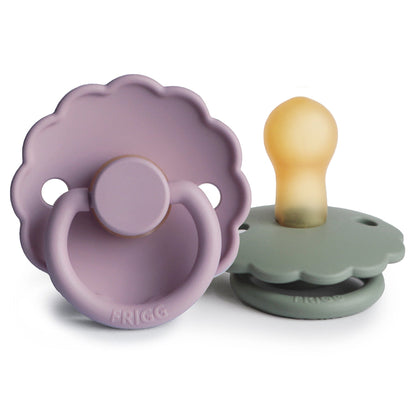 FRIGG Daisy Natural Rubber Pacifier 2 - Pack - Tenth &amp; Pine - FRIGG PACIFIERS - 6 - 18 months - Cedar/Lily Pad