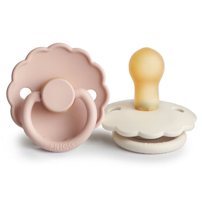 FRIGG Daisy Natural Rubber Pacifier 2 - Pack - Tenth &amp; Pine - FRIGG PACIFIERS - 0 - 6 months - Blush/Cream