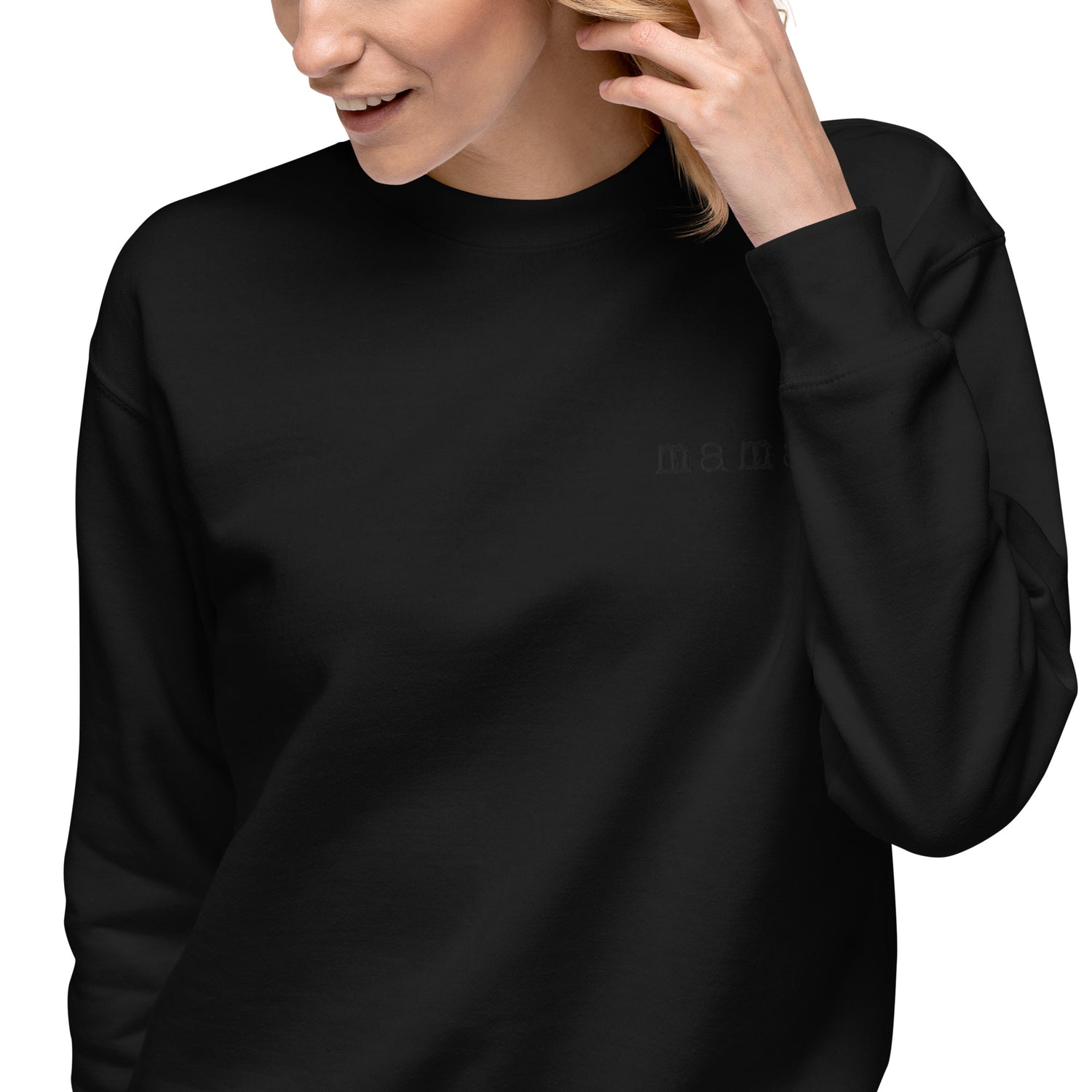 Mama. Embroidered | Premium Adult Sweatshirt - Tenth &amp; Pine - S - Black