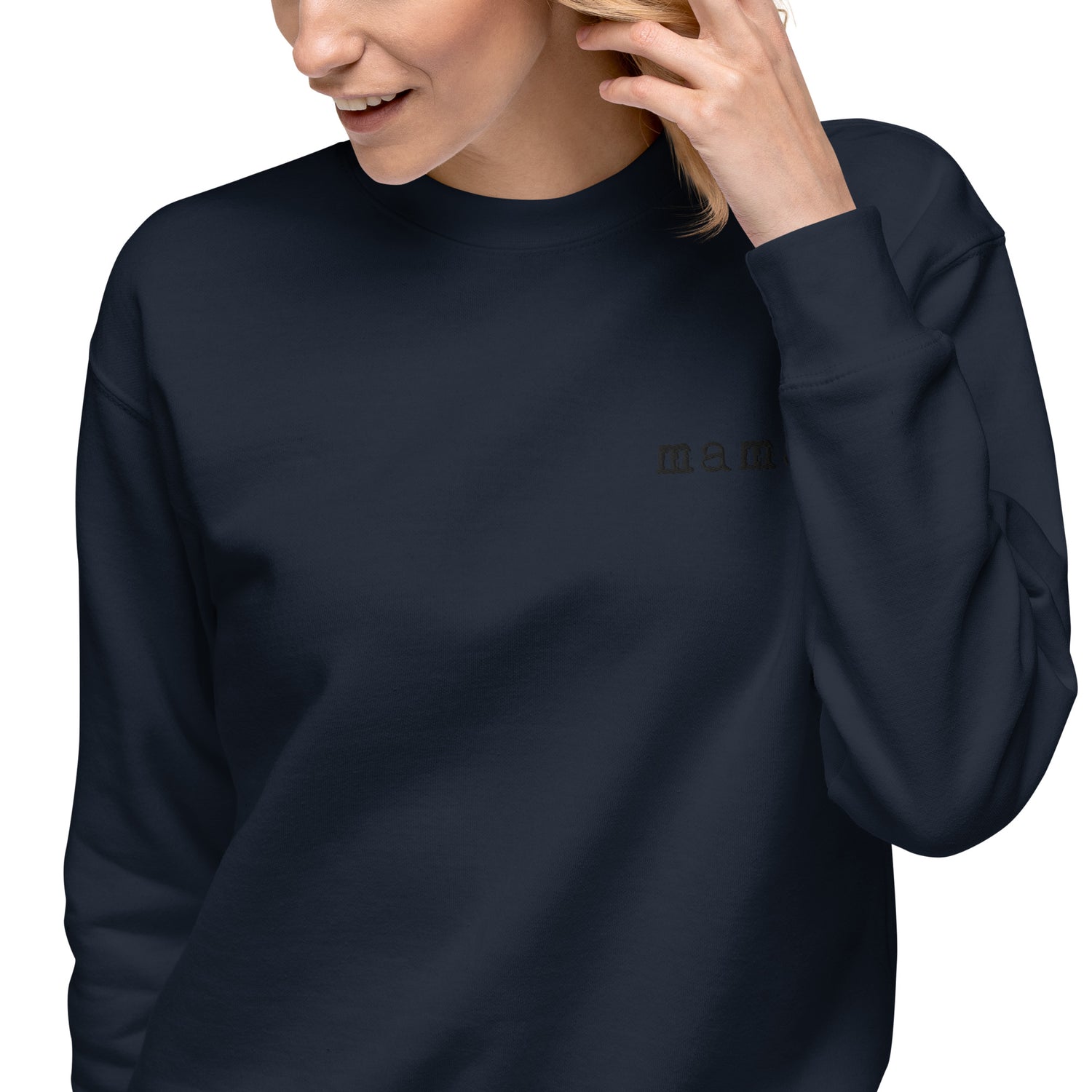 Mama. Embroidered | Premium Adult Sweatshirt - Tenth &amp; Pine - S - Black