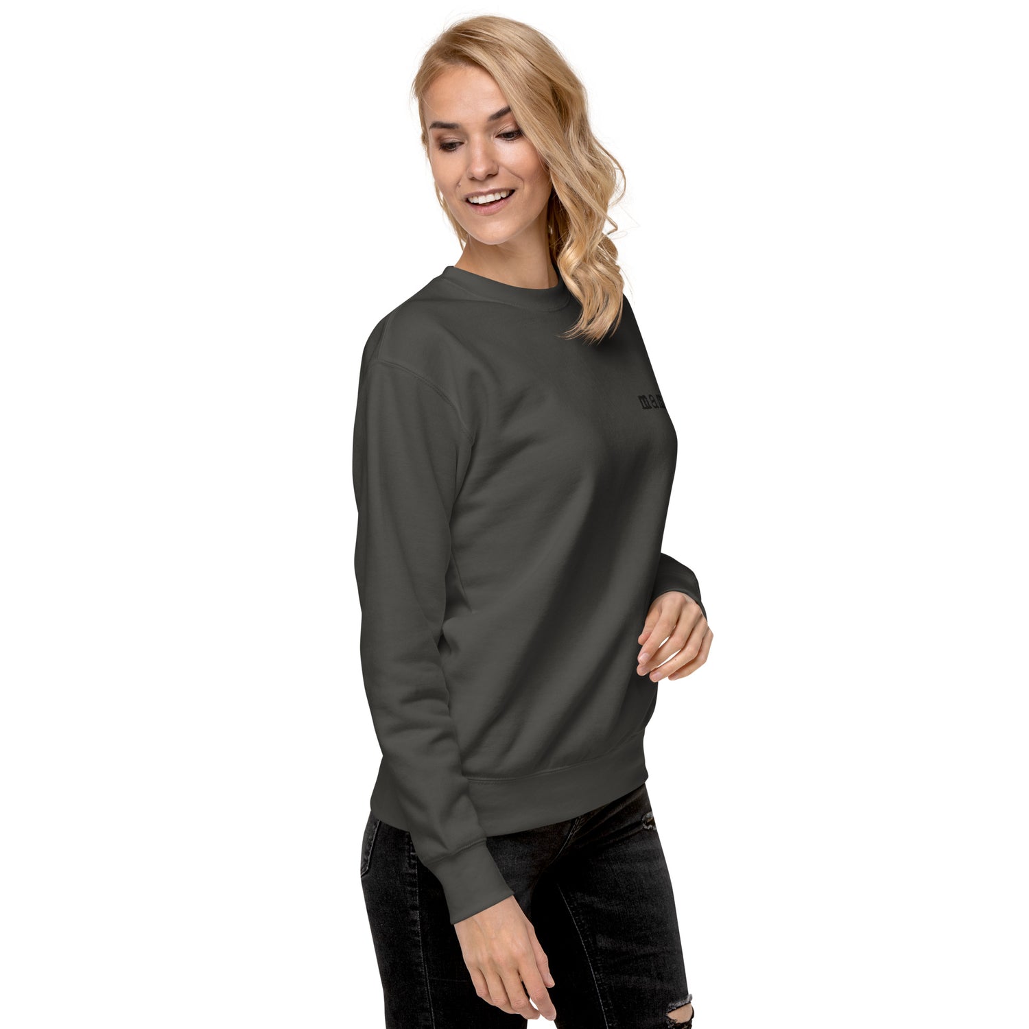 Mama. Embroidered | Premium Adult Sweatshirt - Tenth &amp; Pine - S - Vintage Black