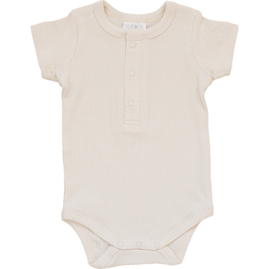 Vanilla Organic Cotton Ribbed Snap Bodysuit - Tenth &amp; Pine - NB - Mebie Baby