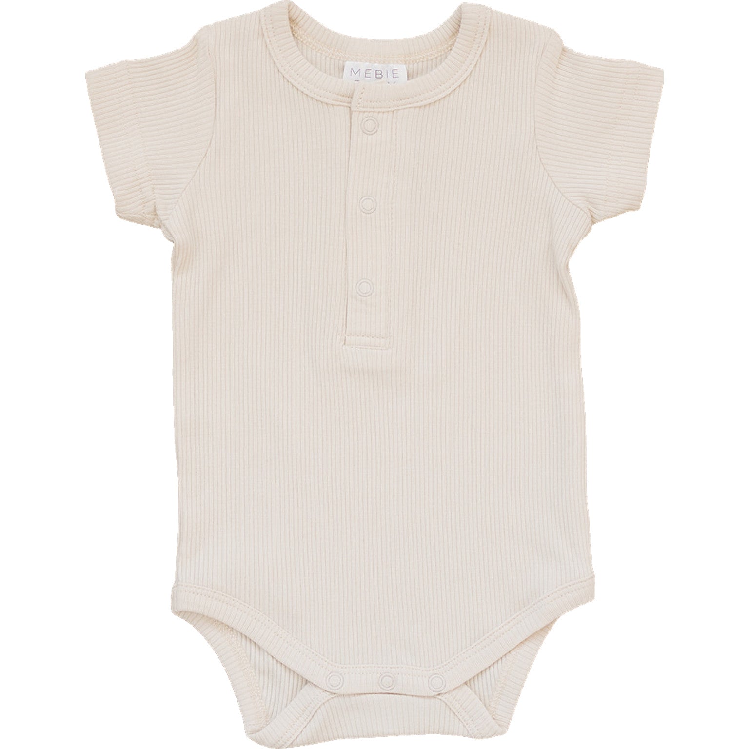 Vanilla Organic Cotton Ribbed Snap Bodysuit - Tenth &amp; Pine - NB - Mebie Baby