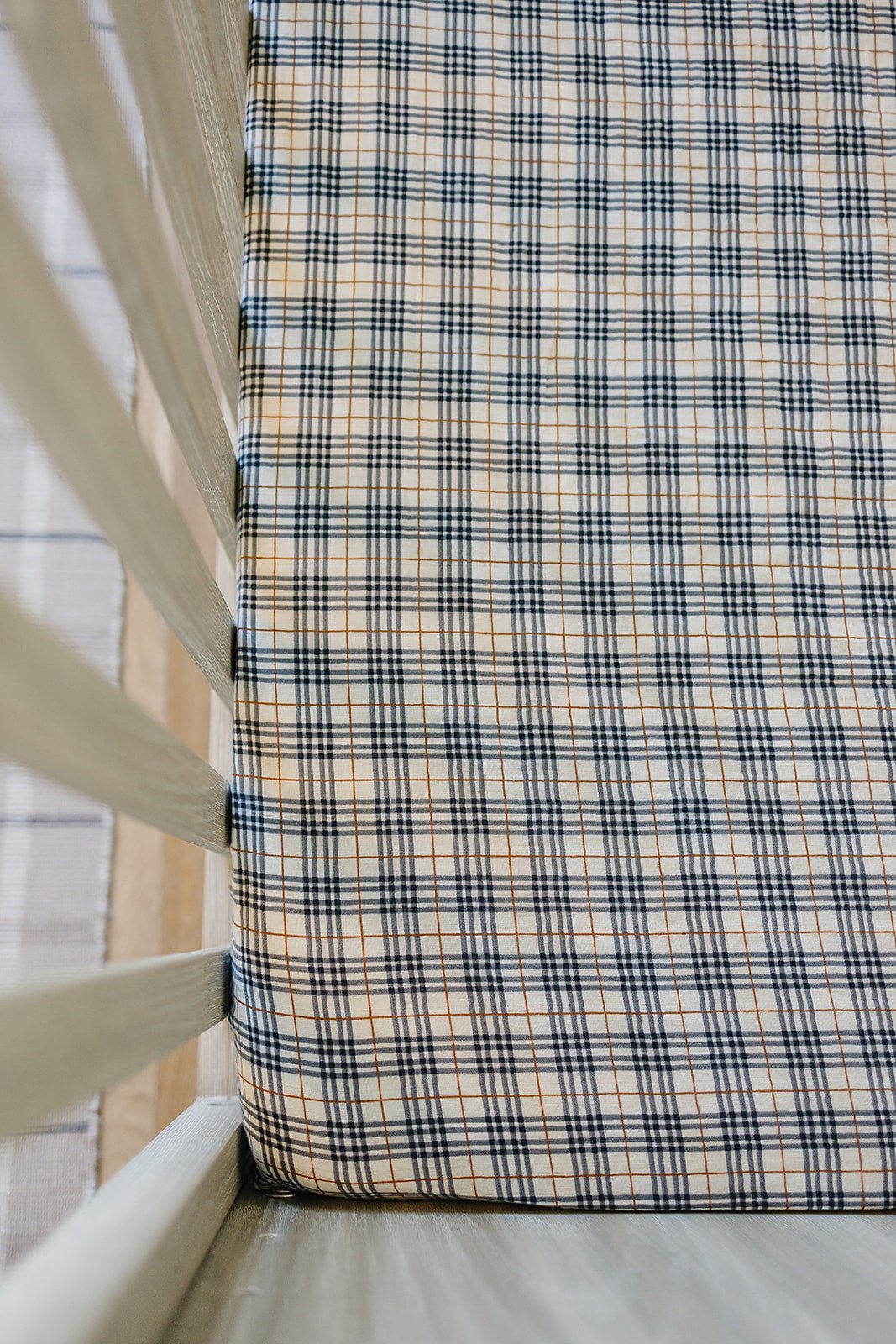 Vintage Plaid Muslin Crib Sheet - Tenth & Pine - 