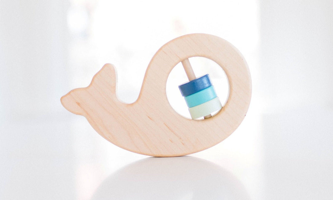 Whale Wooden Baby Rattle - Tenth &amp; Pine - Rattle - 