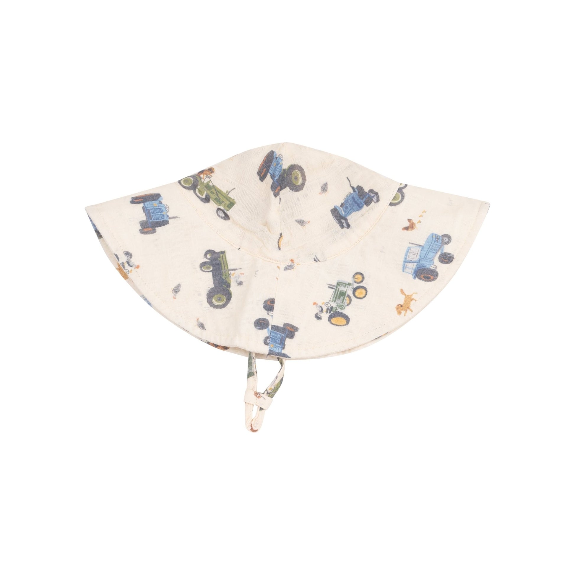Wide Brim Sunhat - Tractors And Friends Uni - Tenth & Pine - Sunhat - 0 - 6M - Angel Dear