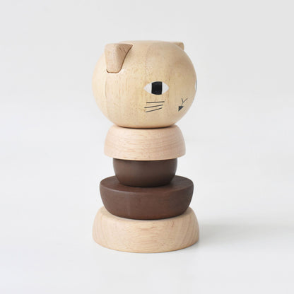 Wood Stacker - Cat - Tenth &amp; Pine - Wooden Toys - 
