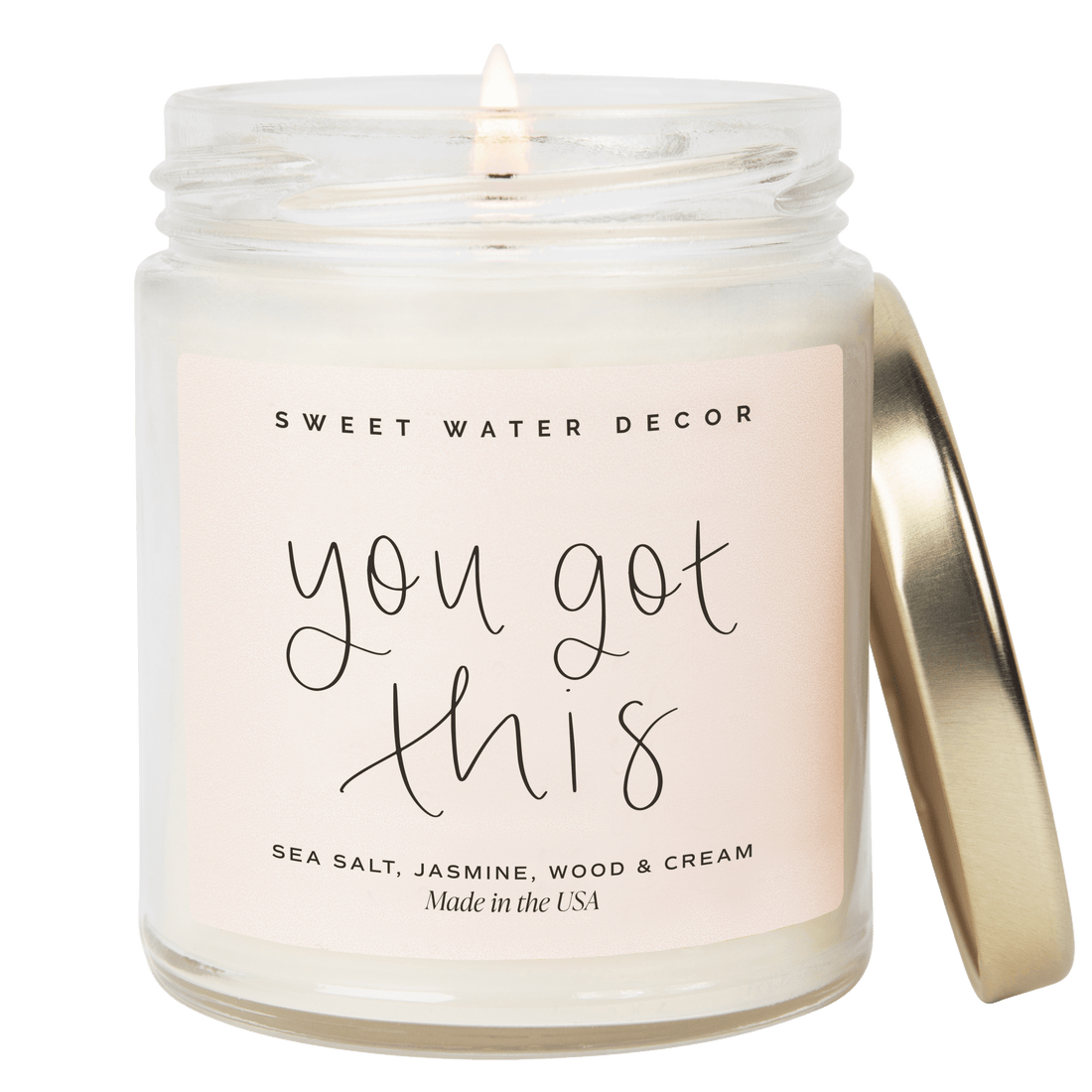 You Got This Soy Candle - Clear Jar - 9 oz - Tenth &amp; Pine - Candles - 